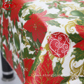 Christmas style plastic tablecloth with flannel